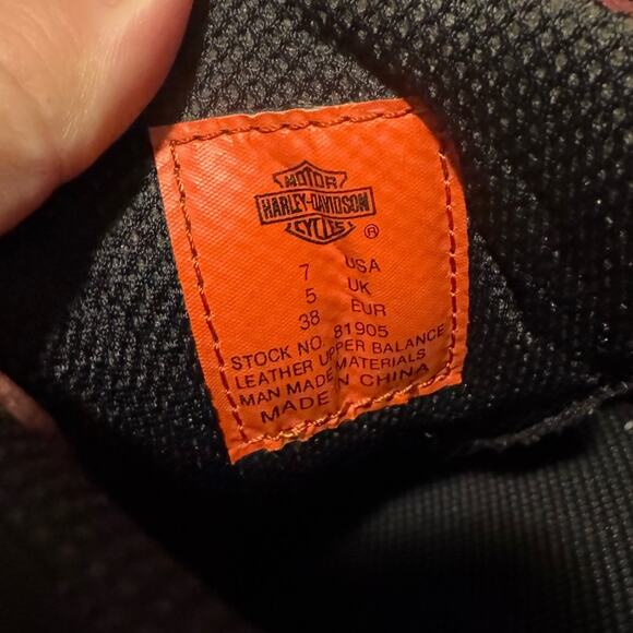 Harley-Davidson Lace Up Motorcycle Riding Sneakers Burnt Red Suede Women's Sz 7 - Picture 12 of 12